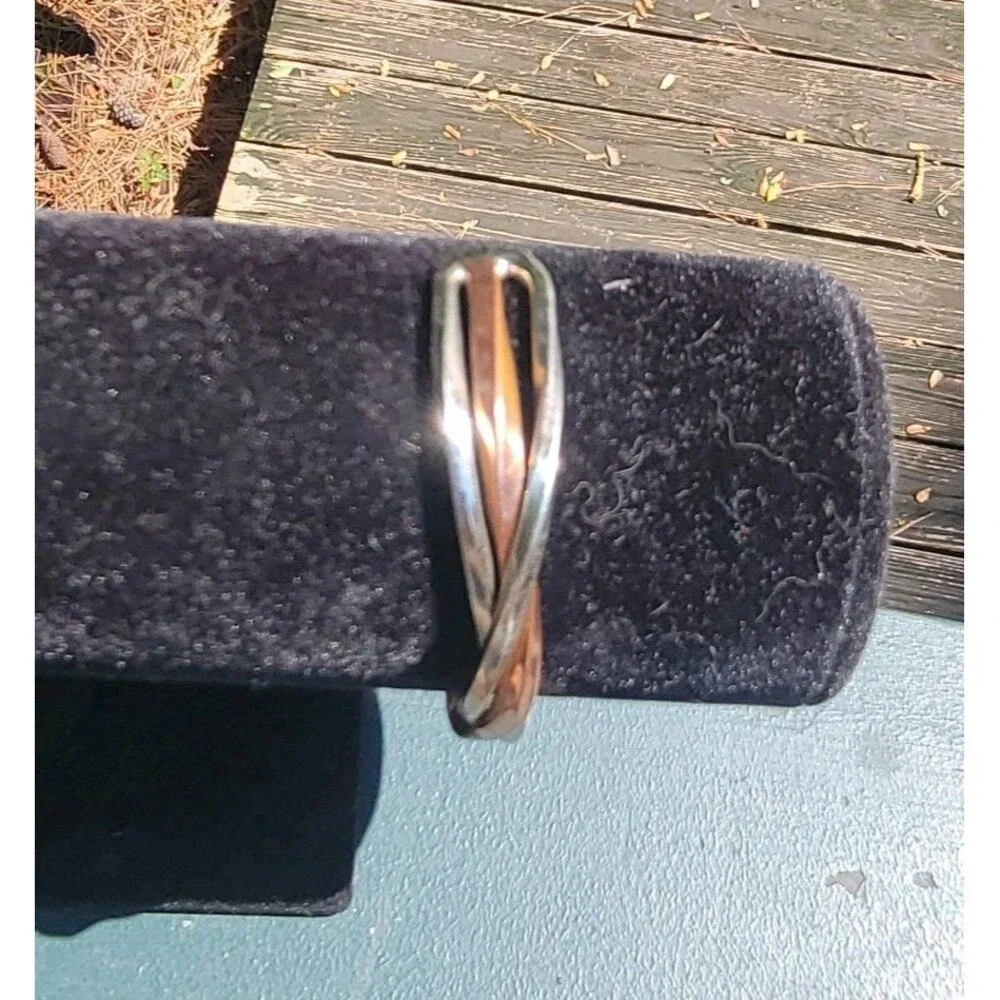 Men's Copper& Stainless Steel Braided Cuff Bracelet Non-Magnetic Pure Metals 7